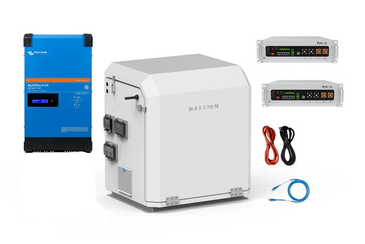 Outdoor Battery Storage System For Small Off-Grid & Grid Tied Homes (1 Bedroom, Double Battery Storage) - Add To Existing Solar