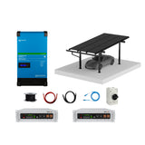 Two / Three Bedroom House Off Grid Single Car Port Kit-  Victron 5000 Easysolar 2 GX with Pytes Lithium Batteries, Carport Mount and Solar Panels