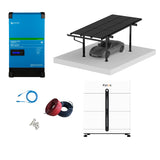 Two / Three Bedroom House Off Grid Single Car Port Kit-  Victron 5000 Easysolar 2 GX with Pytes Pi LV Outdoor Batteries, Carport Mount and Solar Panels