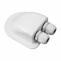 Waterproof White Double Cable Entry Gland (3-7mm) - (CAB-GNW)