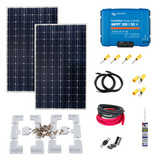 Victron 570 Watt Solar Panels  + Victron Smart MPPT 100/50 Solar Charge Controller + Solar Brackets with Cable Gland. (KIT7)